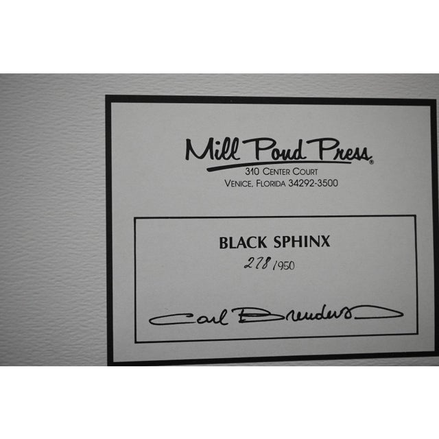 Carl Brenders "Black Sphinx" Signed Limited Edition Lithograph 278/950, Mill Pond Press, 1993 For Sale - Image 11 of 12