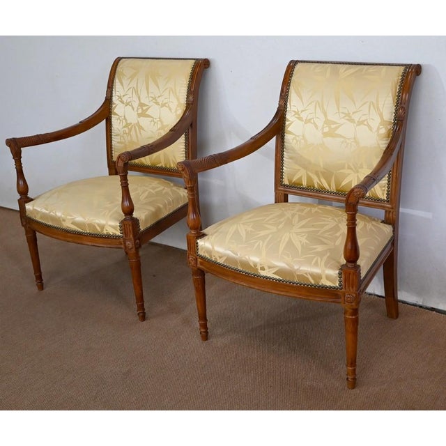 Set of Antique Mahogany & Upholstery Armchairs For Sale - Image 3 of 18