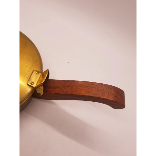 Vintage Brass "Silent Butler" Crumb Catcher With Wood Handle For Sale - Image 4 of 6