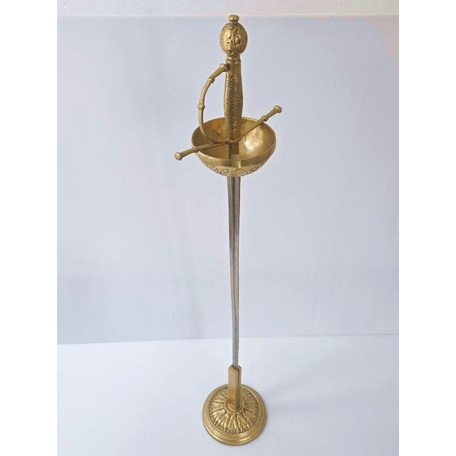 Vintage Sword-Shaped Ashtray in Brass and Gilded Bronze, 1970s For Sale - Image 12 of 12