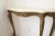 1960's Antique Carved Demilune Marble Top Console/Mirror For Sale - Image 4 of 7