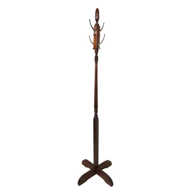 Victorian Vintage Freestanding Coat Rack by the Fair Furniture Company Newark New Jersey For Sale - Image 3 of 8