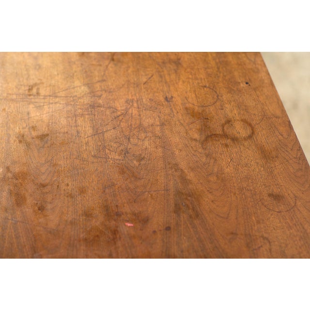 Mid-Century Modern Mid Century Modern Chromed Steel Mahogany Veneer Table For Sale - Image 3 of 8