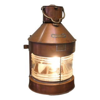 Weathered Ship's Masthead Copper Navigation Light, 1900s For Sale