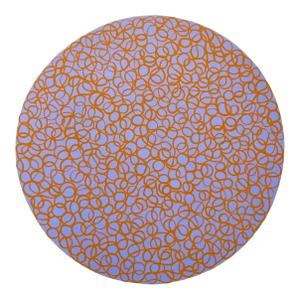 Circle Swirls With Lavender Acrylic Painting