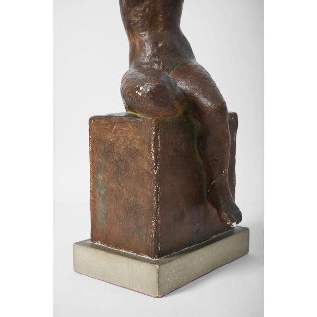 Patinated Nude Woman, 1940s, Plaster For Sale - Image 4 of 5