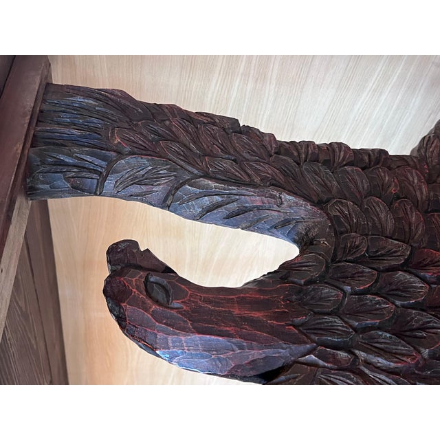 Early 20th Century Early 20th Dining Room or Center Table with Carved Walnut Pedestal Eagles For Sale - Image 5 of 18