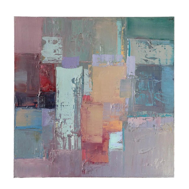 Amber Favre "Waterfall" Oil on Canvas Alla Prima. Original Painting (2022). 36" x 36". Amber Favre is a Seattle painter...