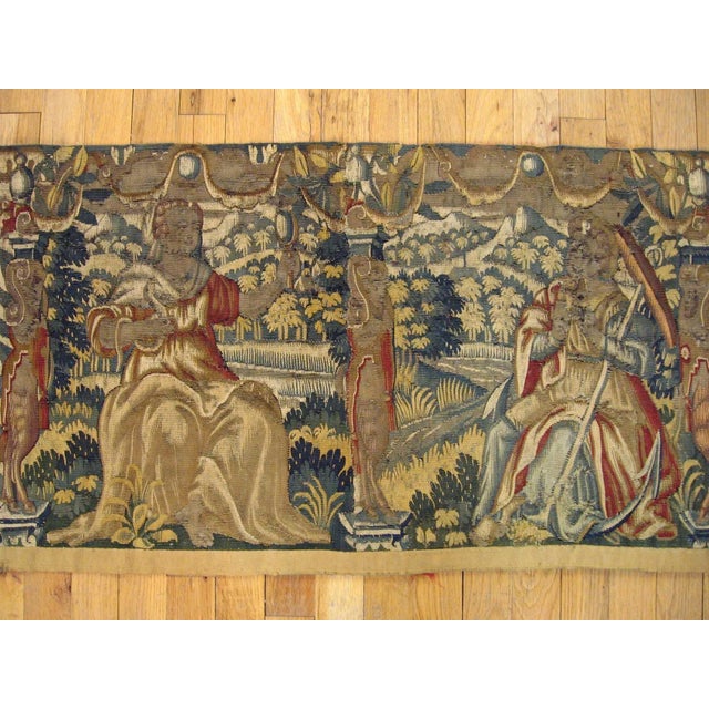 Traditional 17th Century Brussels Historical Tapestry Panel For Sale - Image 3 of 5