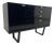 George Nelson for Herman Miller Black Lacquer Cabinet on Slatted Bench Base, 1950s For Sale