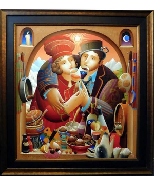 Anton Arkhipov "Honey I'm Home" Hand Signed Giclee Print on Canvas Custom Framed