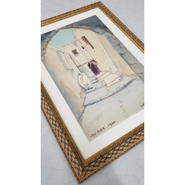 Vintage Watercolor "Algiers" by A. Filatoff C.1930 For Sale - Image 4 of 9