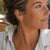 Late 20th Century Late 20th-Century 18k Yellow Gold Natural Diamond Pave Earrings, A Pair For Sale - Image 5 of 5
