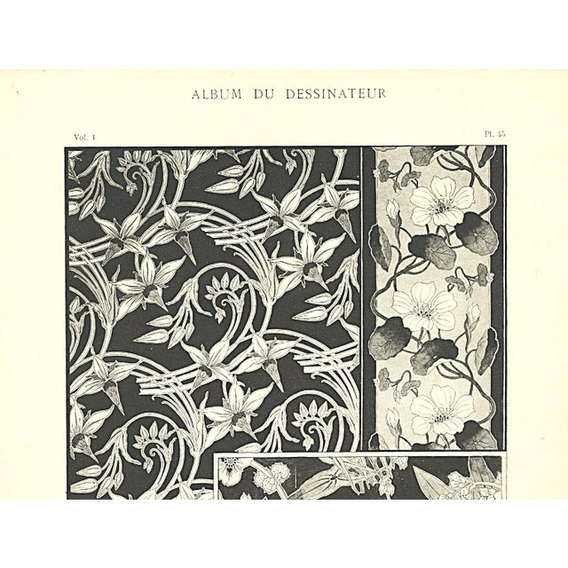 This is one of several recent purchases of French antique floral design lithographs that we purchased in Paris. It dates...