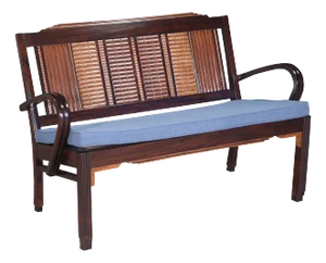 1970s Mid-Century Modern Suite Caned Loveseat