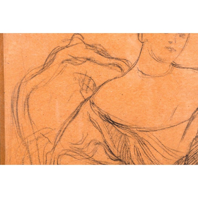 Paper Pierre-Auguste Renoir Madame De Galéa Signed Original Sketch Graphite on Paper For Sale - Image 7 of 13