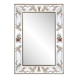 Art Deco Giltwood & Ornate Eglomise Border With Naturalist Motifs For Sale