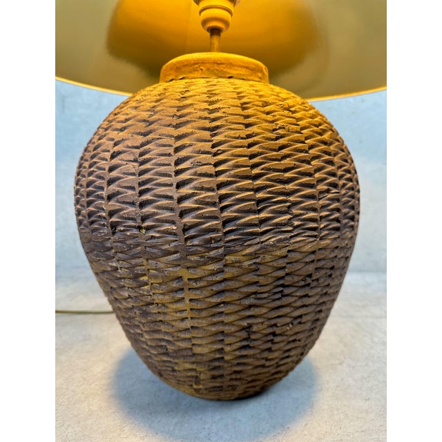 Wabi Sabi Table Lamp in Terracotta, 1980s For Sale - Image 11 of 12