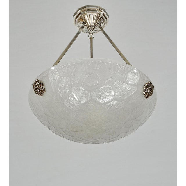 Art Deco French Art Deco Pendant Light by Noverdy 1930 France For Sale - Image 3 of 13