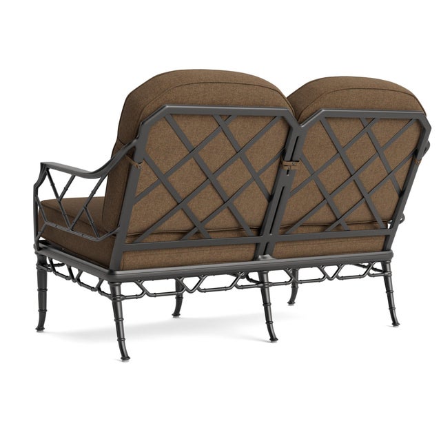 Not Yet Made - Made To Order Brown Jordan Calcutta Loveseat, Textured Pewter frame with Fusion Moccasian fabric For Sale - Image 5 of 11