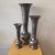 Trumpet Urns With Textured Gunmetal Finish - Set of 3 For Sale In Palm Springs - Image 6 of 6