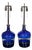 Blue and clear blown glass table lamps For Sale