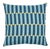 Schumacher X Molly Mahon Pattee & Luna 18" Pillow in Tumeric & Blue For Sale