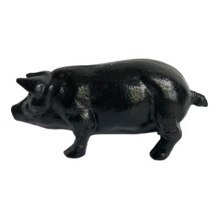 20th Century Cast Iron Pig Figure For Sale