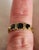Blue Vintage 18ct Yellow Gold Sapphire and Diamond Three-Stone Ring, 1976 For Sale - Image 8 of 10