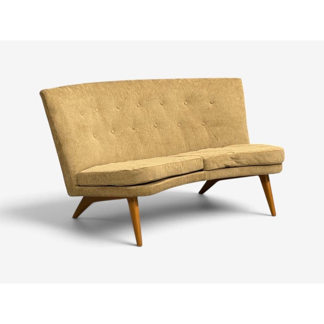 Carl Gustaf Hiort Af Ornäs, Sofa, Fabric, Lacquered Wood, Finland, 1940s For Sale - Image 4 of 13