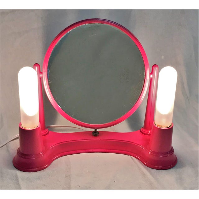 1930's Art Deco Vanity Makeup Mirror With Lights by Bel Ayre Chairish