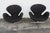 Mid 20th Century Fritz Hansen Denmark Danish Modern Mid Century Black Swan Chairs a Pair 5379 For Sale - Image 5 of 15