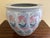 Vintage Chinoiserie Blue, Pink & Green Floral Ceramic Fishbowl Planter For Sale In South Bend - Image 6 of 10