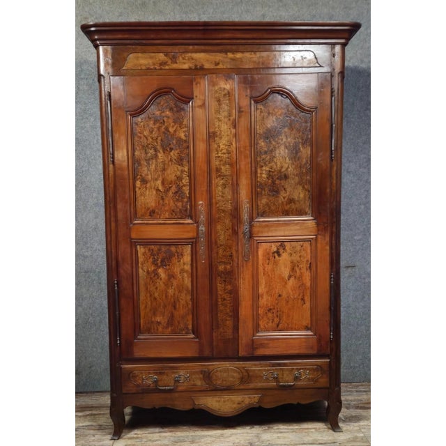 Large Antique Walnut Wardrobe, 1700s For Sale - Image 9 of 9
