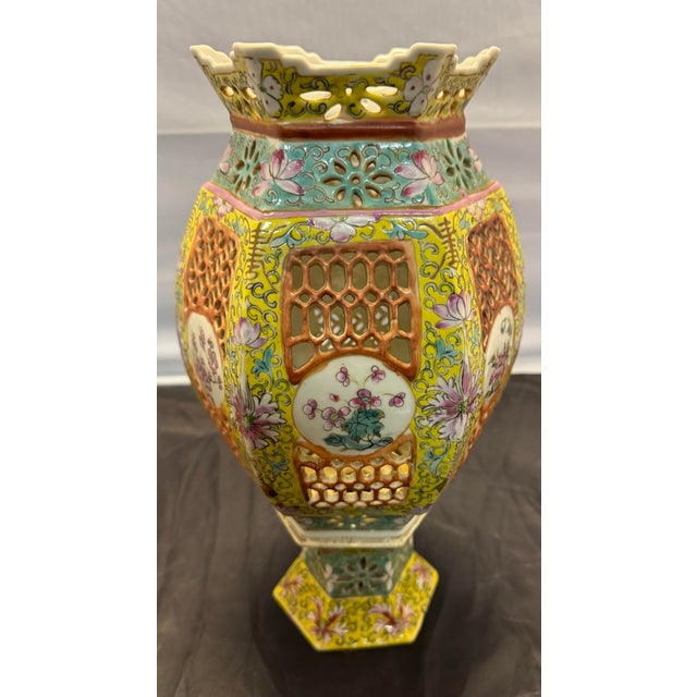 Ceramic Rare Antique Chinese Famille Rose Porcelain Palace Lantern Late 19th Century For Sale - Image 7 of 12