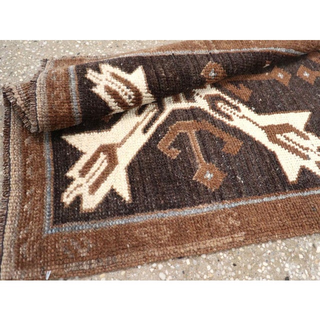 Coffee Galerie Shabab Collection Mid-20th Century Turkish Anatolian Throw Rug For Sale - Image 8 of 8