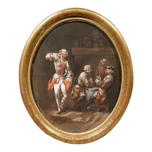 Oval Pair, Framed - Bouguereau (I)