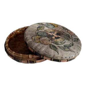 Early 20th Century Painted Chinese Sewing Basket — 9”
