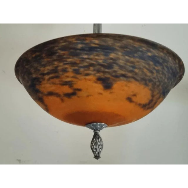 French Art Deco Hanging Lamp For Sale - Image 10 of 12