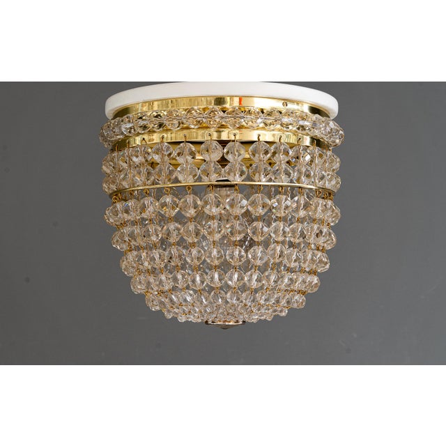 Art Deco Ceiling Lamp with Cut Glass, Vienna, 1920s For Sale - Image 17 of 17