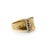 Modern Vintage 18k Gold and Ruby Italian Buckle Ring, Size 5.75 For Sale - Image 3 of 10