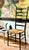 Mid-Century Modern Italian high-back side, office chair with a rush seat designed in the iconic style of legendary Italian...