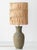 Mid-Century Modern French Pottery Table Lamp with Raffia Lampshade from Accolay Studio, 1950s For Sale - Image 13 of 13