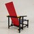 Cassina Red and Blue Maestri Series Armchair by Gerrit Thomas Rietveld for Cassina, 1980s For Sale - Image 4 of 18