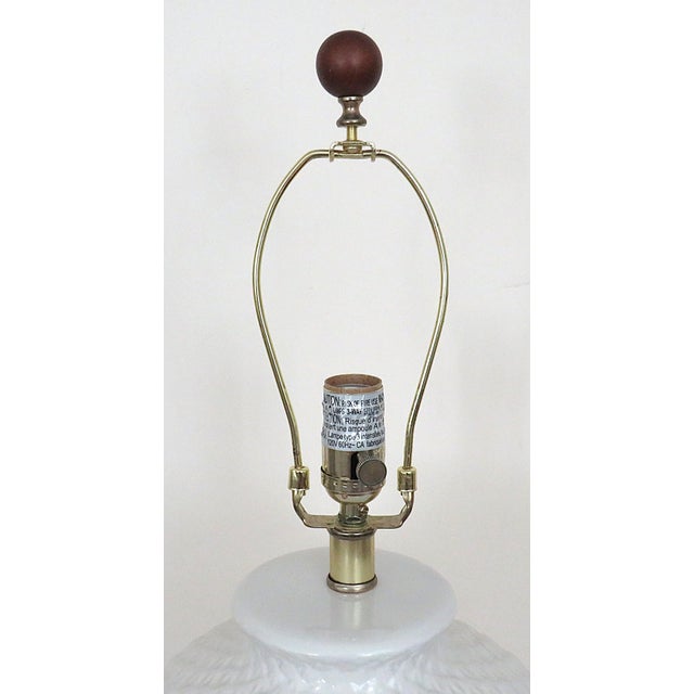 Mid-Century Modern Ralph Lauren Designer Pineapple Table Lamp in White For Sale - Image 3 of 5