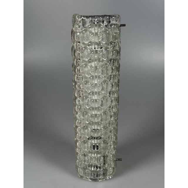 Mid-Century Modern Space Age Wall Light in Ice Glass, 1960s-1970s For Sale - Image 3 of 16