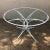 Shabby Chic 1950s Metal Faux Bamboo & Glass Patio Dining Table For Sale - Image 3 of 9