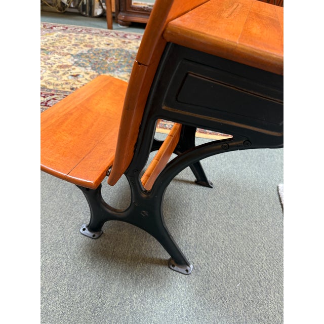1920s Antique School Desk, Circa 1920s For Sale - Image 5 of 12
