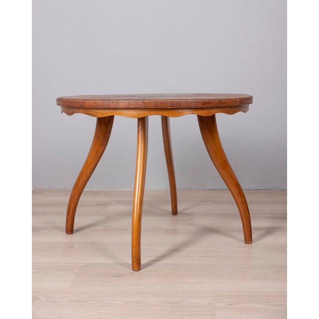 Vintage Italian Walnut Coffee Table,1940s For Sale - Image 9 of 9