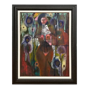 Rene Alavarado 2001 Abstract Woman Painting